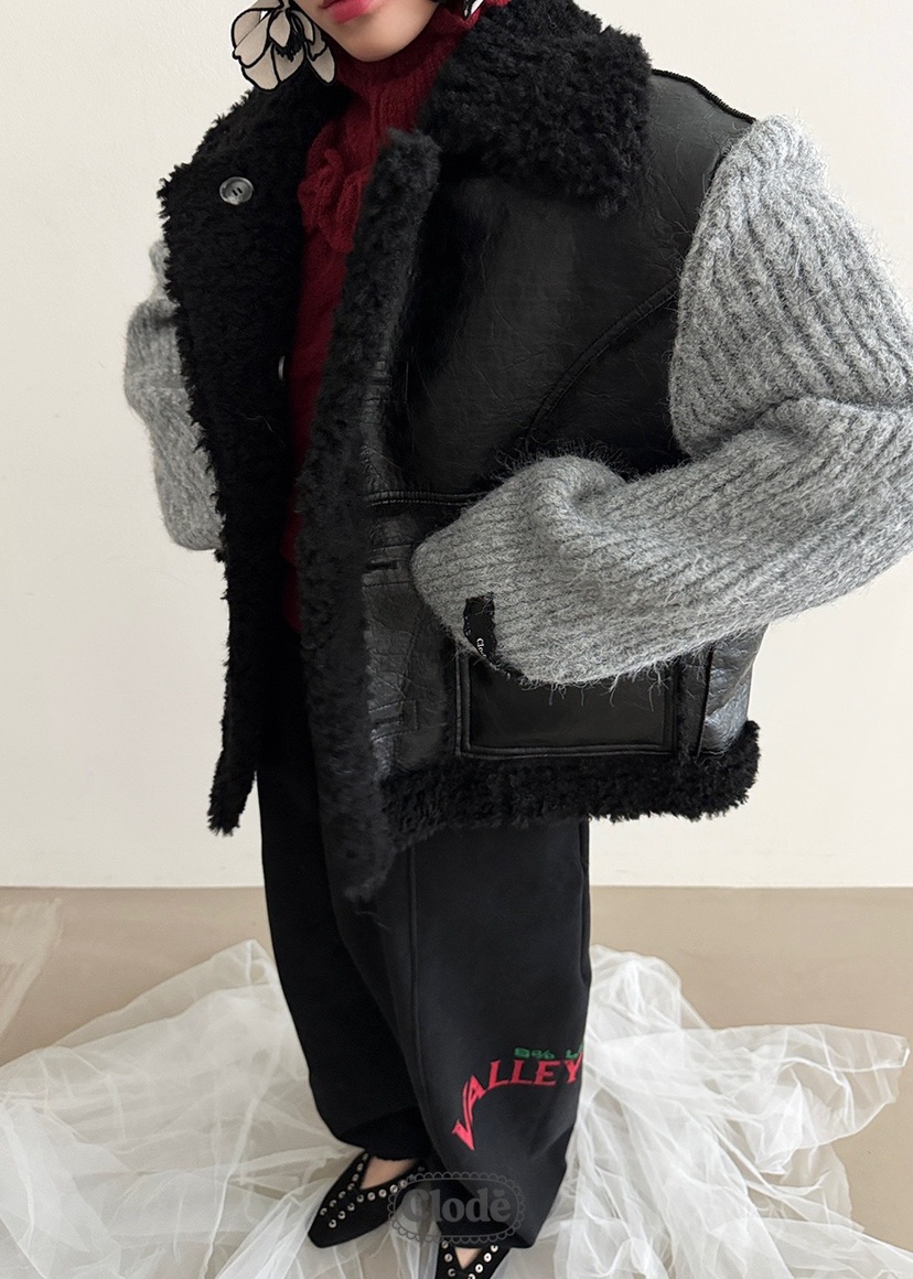 CLODE韓國直郵㊣女裝新品時尚25秋冬熱賣職業人氣夾克兩面可穿CLODE夾克圖色2