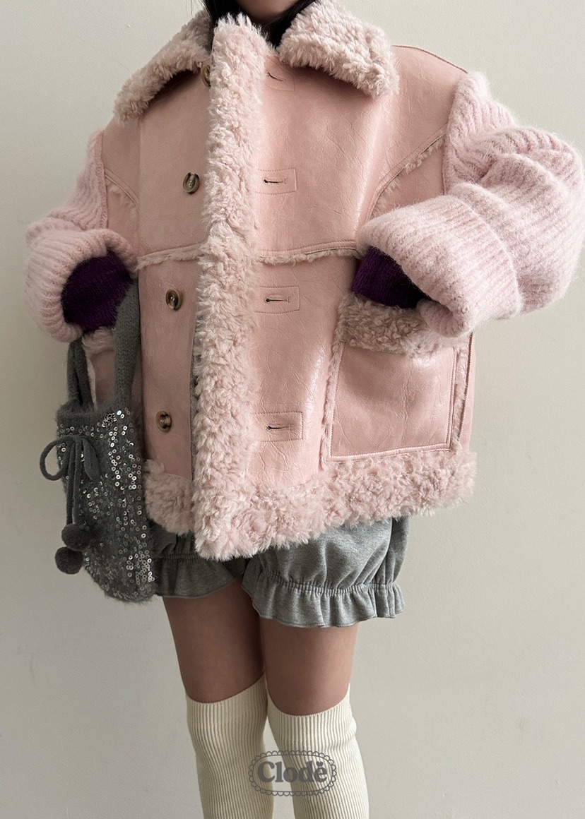 CLODE韓國直郵㊣女裝新品時尚25秋冬熱賣職業人氣夾克兩面可穿CLODE夾克圖色3