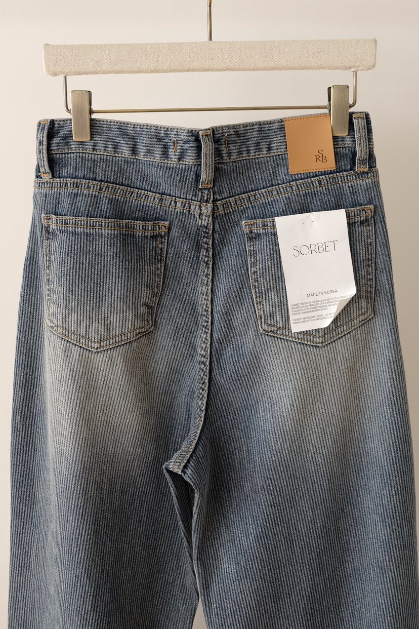 SORBET東大門㊣實拍女裝新品熱賣真品推薦人氣25秋冬牛仔褲SORBET/flat white牛仔褲