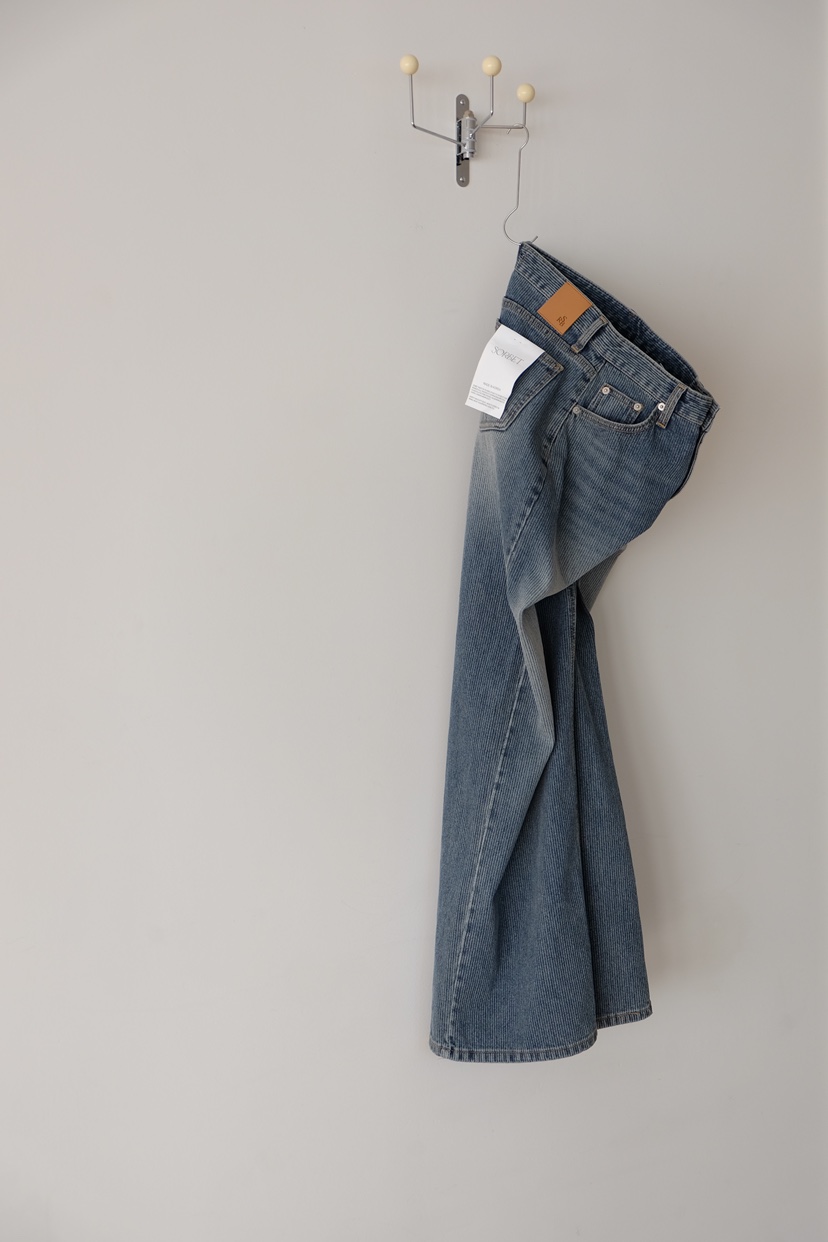 SORBET東大門㊣實拍女裝新品熱賣真品推薦人氣25秋冬牛仔褲SORBET/flat white牛仔褲