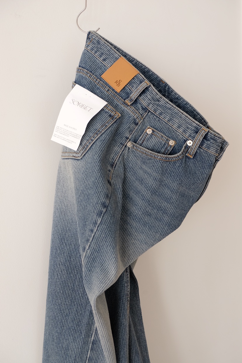 SORBET東大門㊣實拍女裝新品熱賣真品推薦人氣25秋冬牛仔褲SORBET/flat white牛仔褲