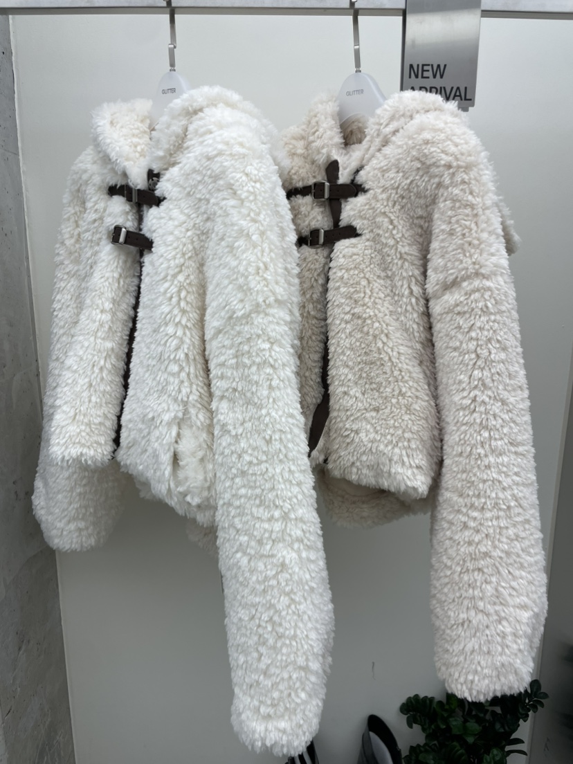 GLITTER韓國直郵㊣女士新品休閑推薦時尚熱賣25秋冬短款大衣GLITTER短款大衣