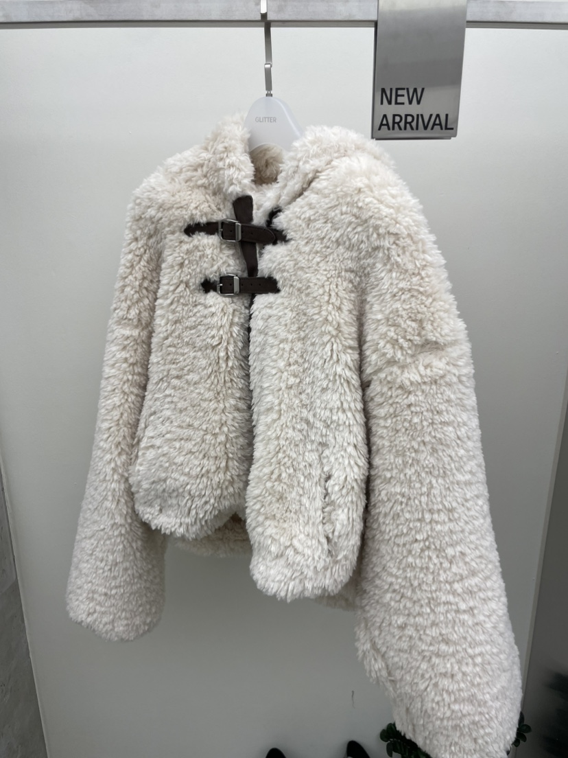 GLITTER韓國直郵㊣女士新品休閑推薦時尚熱賣25秋冬短款大衣GLITTER短款大衣圖色1