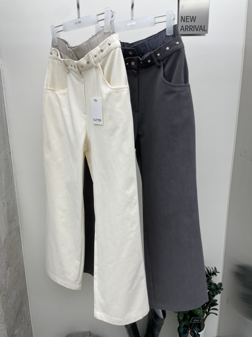 GLITTER韓國直郵㊣女裝新品推薦真品休閑熱賣25秋冬職業休閑褲GLITTER休閑褲