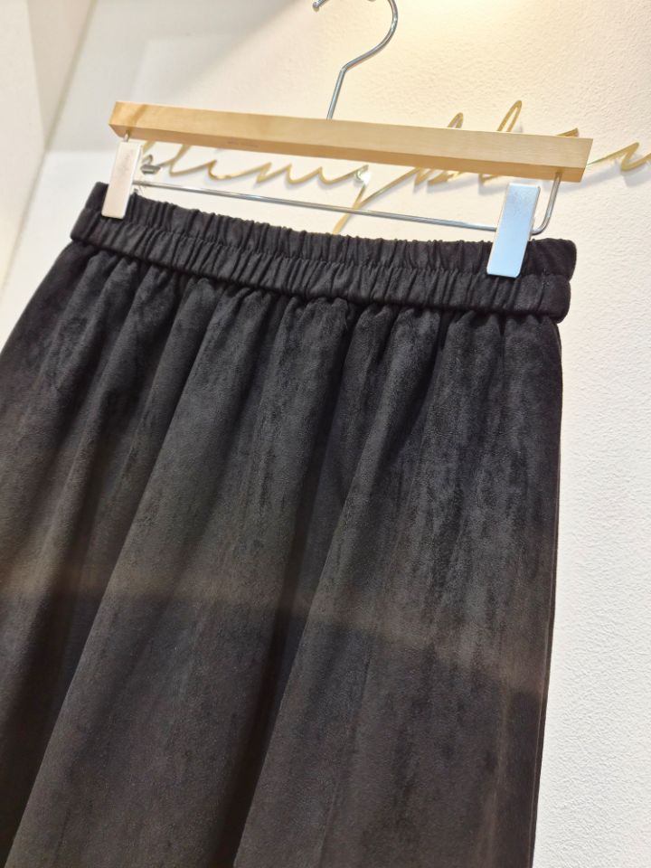 BLING BLING-S東大門㊣代購女士新品時尚職業人氣長裙絨面革BLING BLING-S長裙