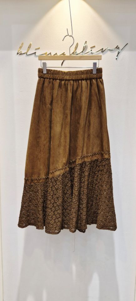 BLING BLING-S東大門㊣代購女士新品時尚職業人氣長裙絨面革BLING BLING-S長裙