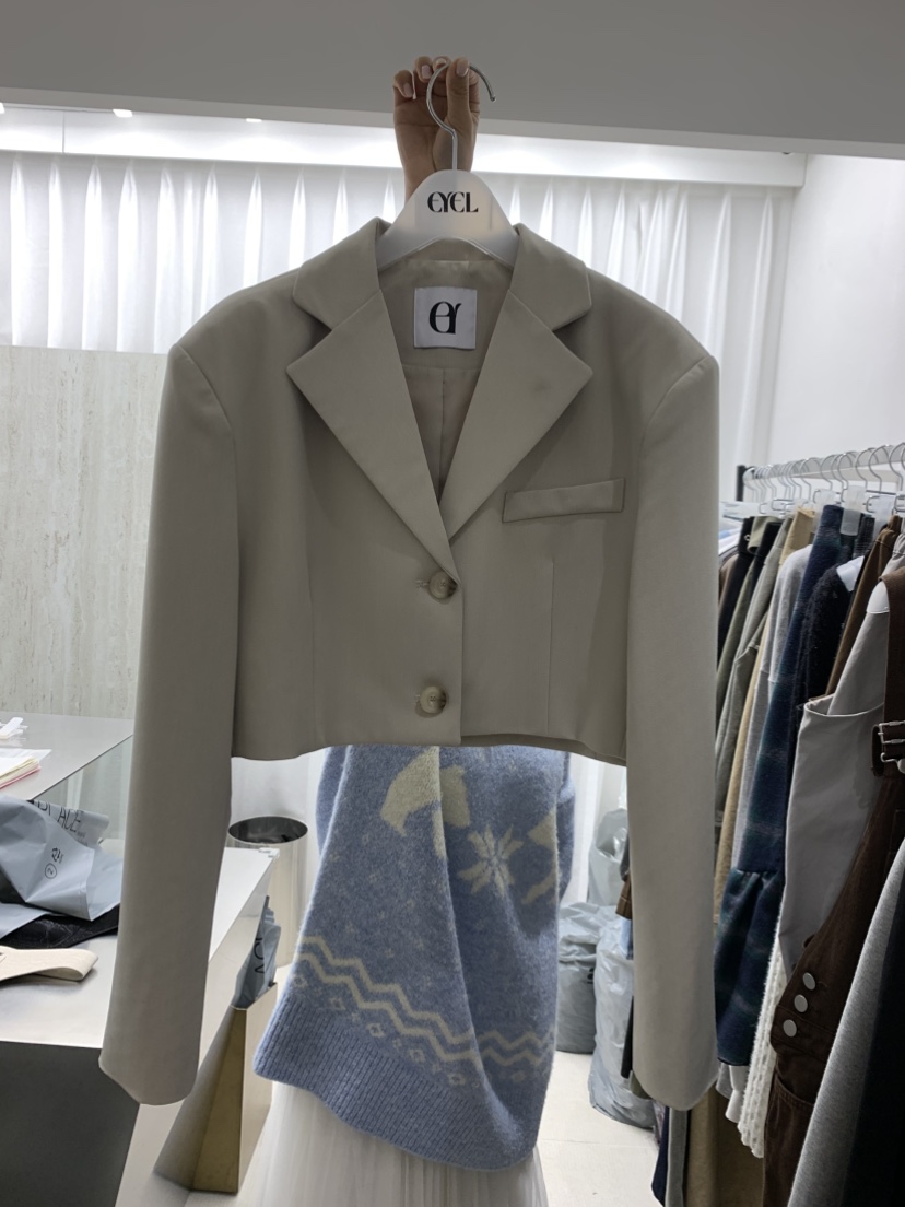 EYEL東大門㊣直郵女士新款職業人氣推薦25秋冬時尚夾克短款EYEL夾克圖色1