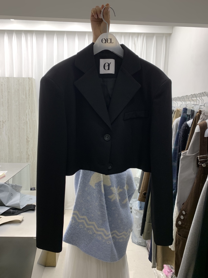 EYEL東大門㊣直郵女士新款職業人氣推薦25秋冬時尚夾克短款EYEL夾克圖色2