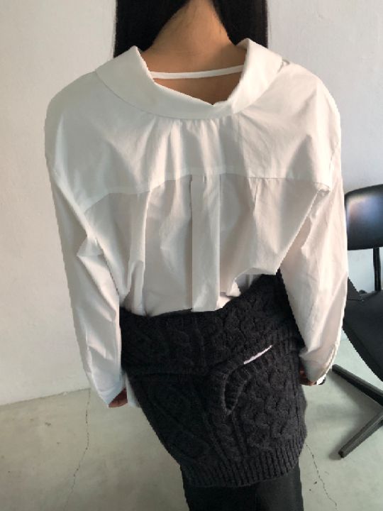 MOMENT東大門㊣實拍女裝新品推薦休閑真品熱賣時尚襯衫蕾絲衫MOMENT/RECOVER襯衫/蕾絲衫