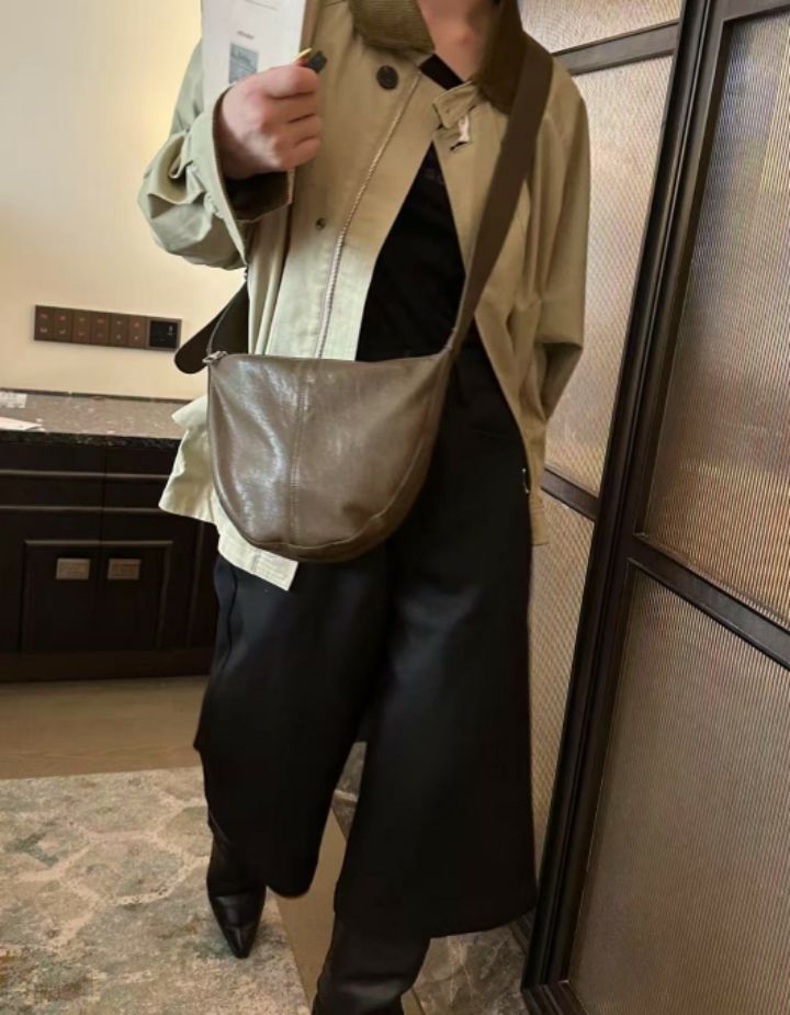 TROUVAILLE東大門㊣代購女裝新款推薦休閑25秋冬單肩斜跨包拉鏈TROUVAILLE單肩/斜跨包