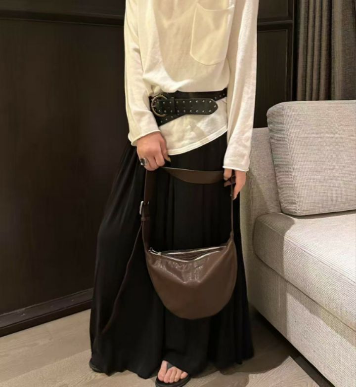 TROUVAILLE東大門㊣代購女裝新款推薦休閑25秋冬單肩斜跨包拉鏈TROUVAILLE單肩/斜跨包