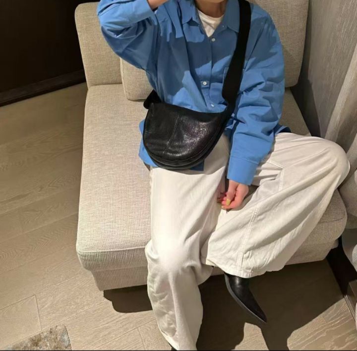 TROUVAILLE東大門㊣代購女裝新款推薦休閑25秋冬單肩斜跨包拉鏈TROUVAILLE單肩/斜跨包