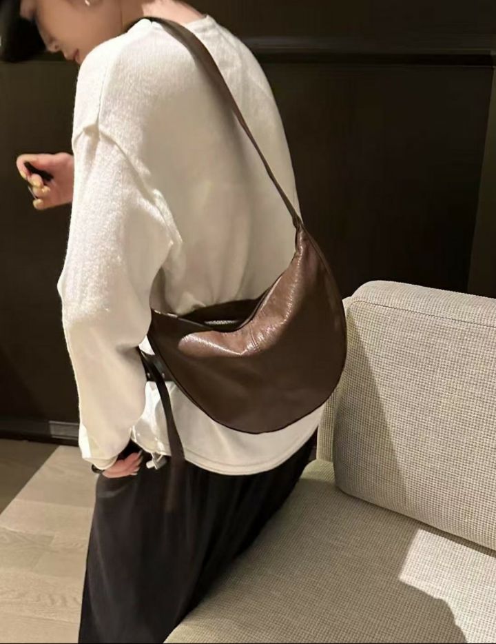 TROUVAILLE東大門㊣代購女裝新款推薦休閑25秋冬單肩斜跨包拉鏈TROUVAILLE單肩/斜跨包