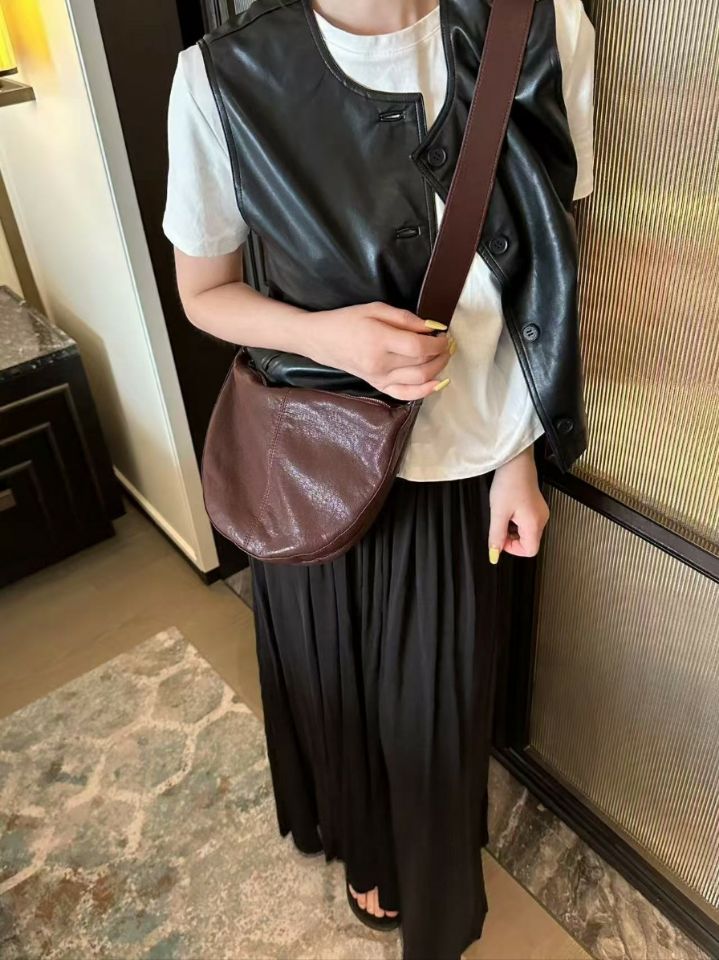 TROUVAILLE東大門㊣代購女裝新款推薦休閑25秋冬單肩斜跨包拉鏈TROUVAILLE單肩/斜跨包