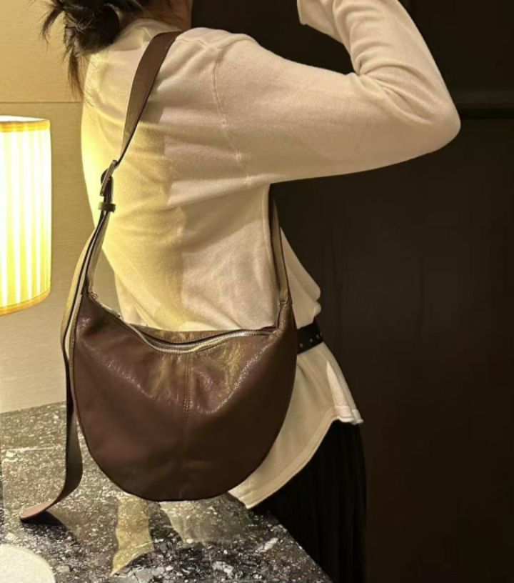 TROUVAILLE東大門㊣代購女裝新款推薦休閑25秋冬單肩斜跨包拉鏈TROUVAILLE單肩/斜跨包圖色4