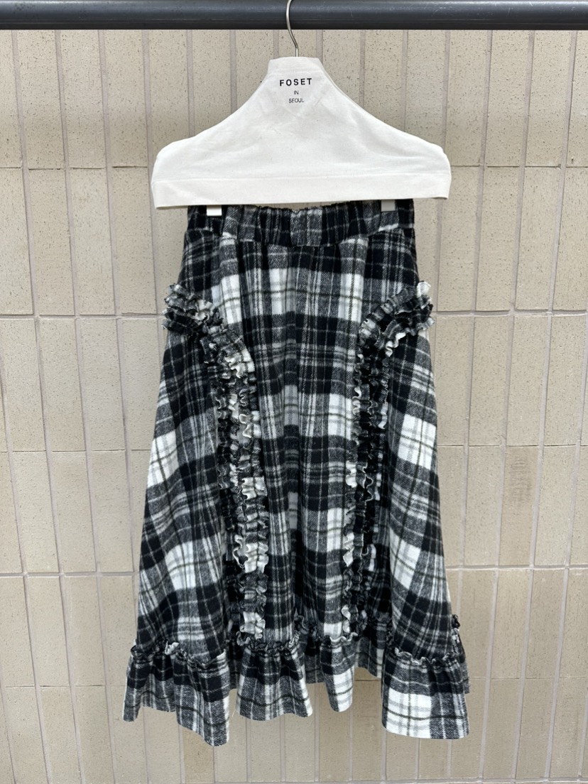 FOSET韓國直郵㊣女士新款人氣真品推薦25秋冬時尚熱賣職業長裙FOSET長裙圖色1