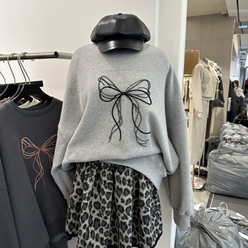 A.CES韓國代購㊣女裝新品25秋冬真品推薦時尚人氣職業衛衣A.CES衛衣圖色2