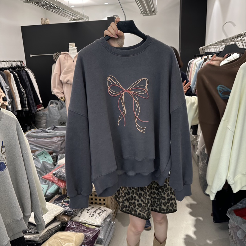 A.CES韓國代購㊣女裝新品25秋冬真品推薦時尚人氣職業衛衣A.CES衛衣圖色3