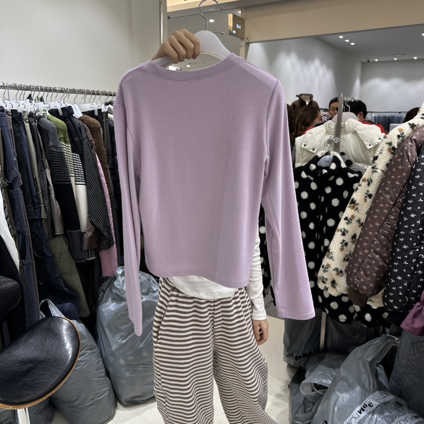 BENE韓國直郵㊣女士新品職業休閑25秋冬推薦時尚真品長袖T恤BENE長袖T恤