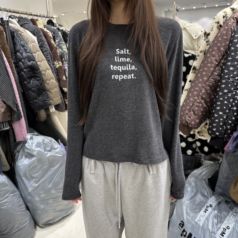 BENE韓國直郵㊣女士新品職業休閑25秋冬推薦時尚真品長袖T恤BENE長袖T恤圖色6