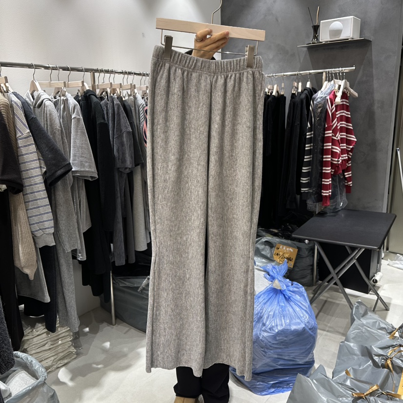 OPEN韓國代購㊣女士新品25秋冬職業真品休閑人氣休閑褲喇叭OPEN休閑褲圖色1