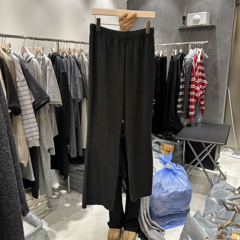 OPEN韓國代購㊣女士新品25秋冬職業真品休閑人氣休閑褲喇叭OPEN休閑褲圖色3