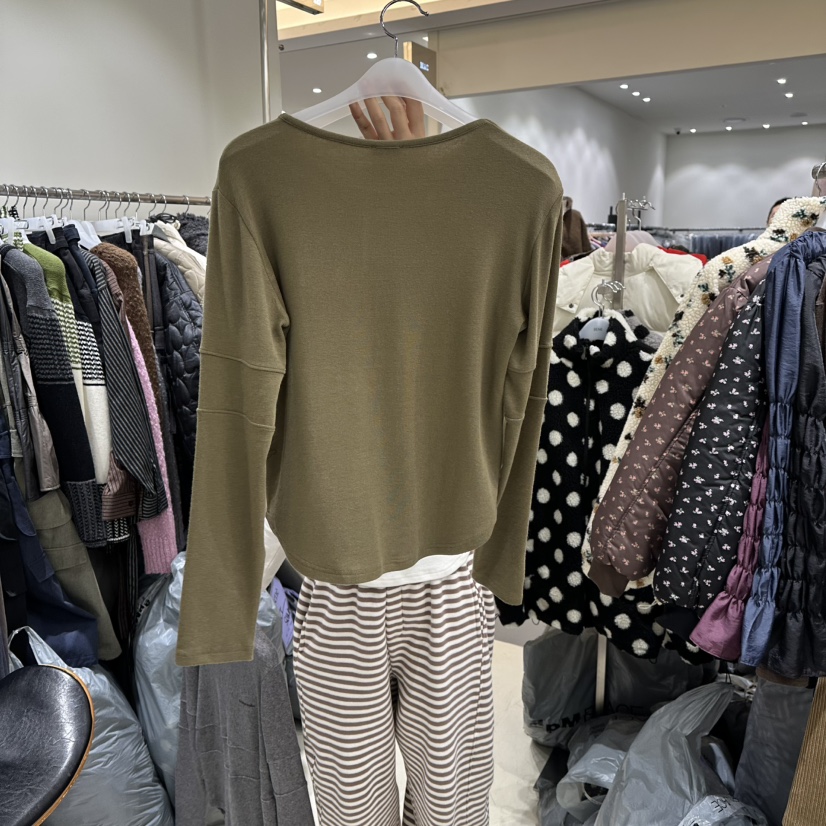 BENE東大門㊣實拍女士新款25秋冬推薦休閑時尚真品熱賣長袖T恤BENE長袖T恤