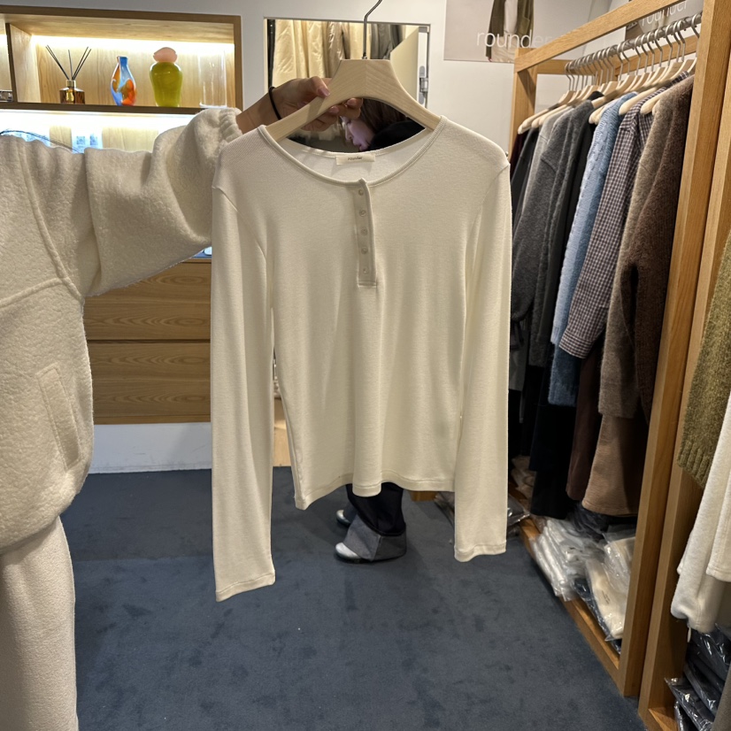 ROUNDER韓國代購㊣女士新品推薦真品職業時尚熱賣休閑長袖T恤ROUNDER長袖T恤圖色1