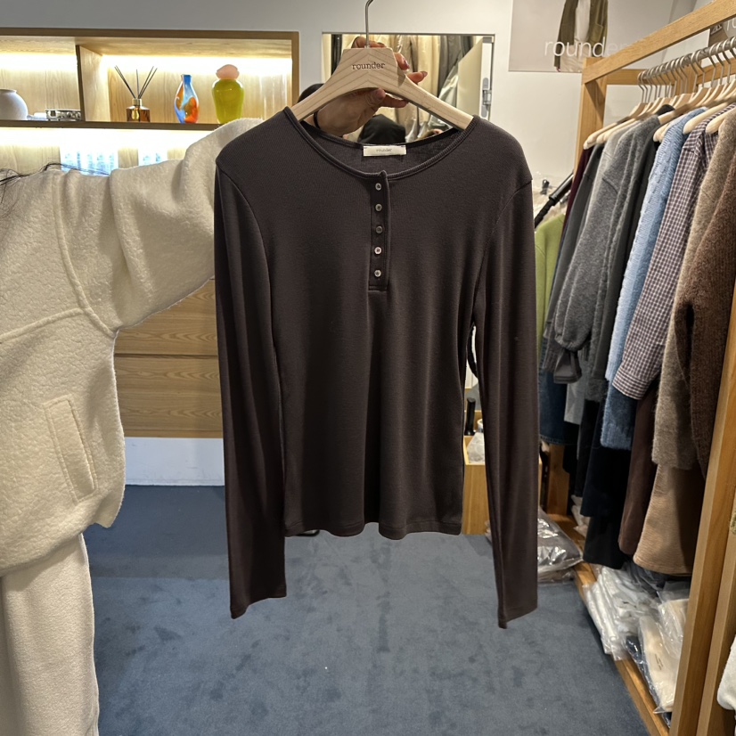 ROUNDER韓國代購㊣女士新品推薦真品職業時尚熱賣休閑長袖T恤ROUNDER長袖T恤圖色5