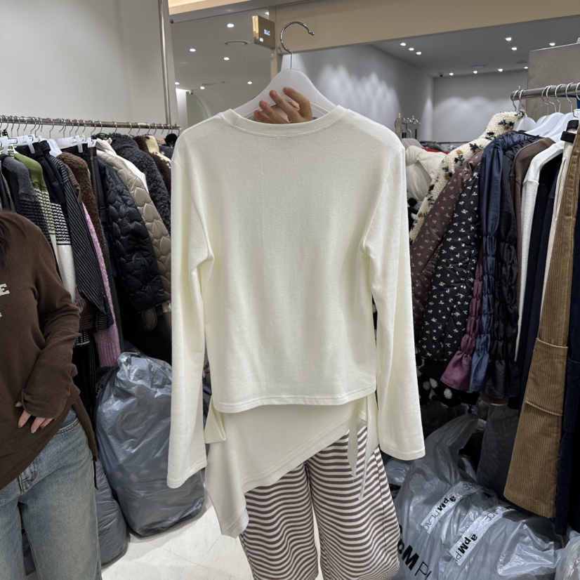 BENE東大門㊣實拍女士新品時尚25秋冬休閑推薦真品長袖T恤圍巾BENE長袖T恤