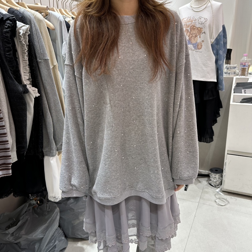 MINI UNNI東大門㊣代購女士新品時尚人氣25秋冬職業推薦衛衣MINI UNNI衛衣圖色3