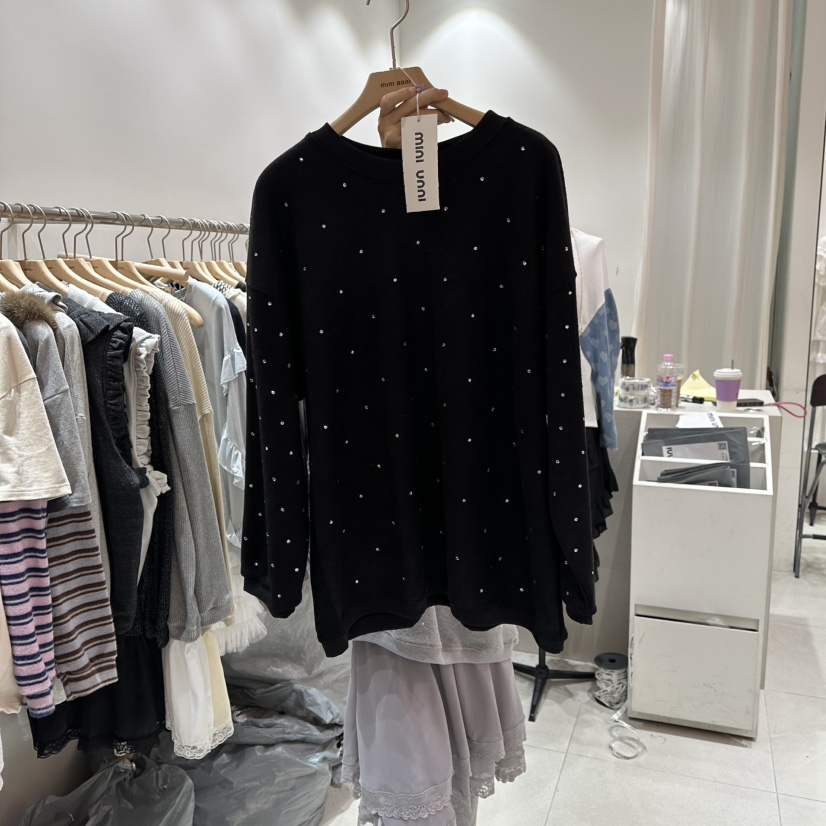 MINI UNNI東大門㊣代購女士新品時尚人氣25秋冬職業推薦衛衣MINI UNNI衛衣圖色4