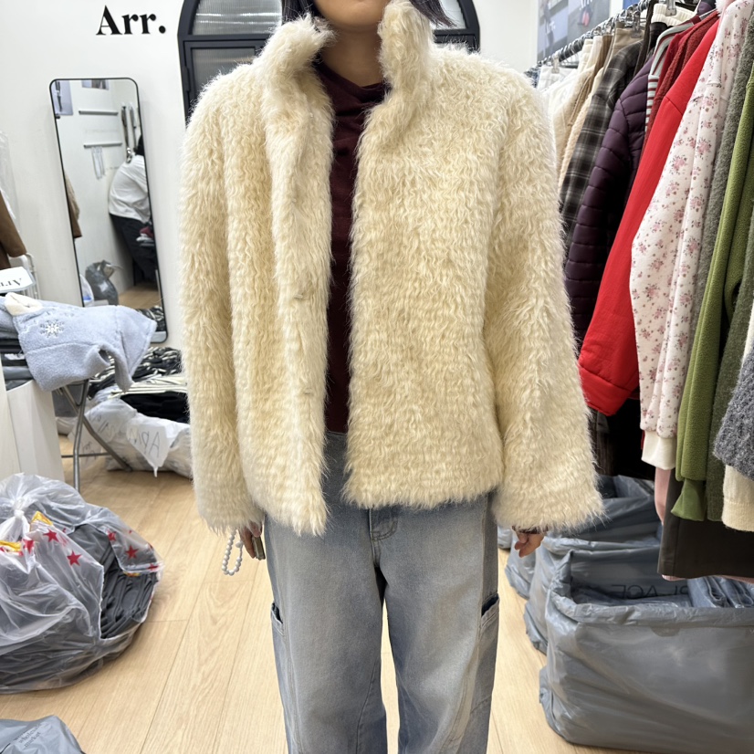 ARR東大門㊣實拍女裝新品真品時尚休閑職業推薦短款大衣涂層ARR短款大衣圖色1