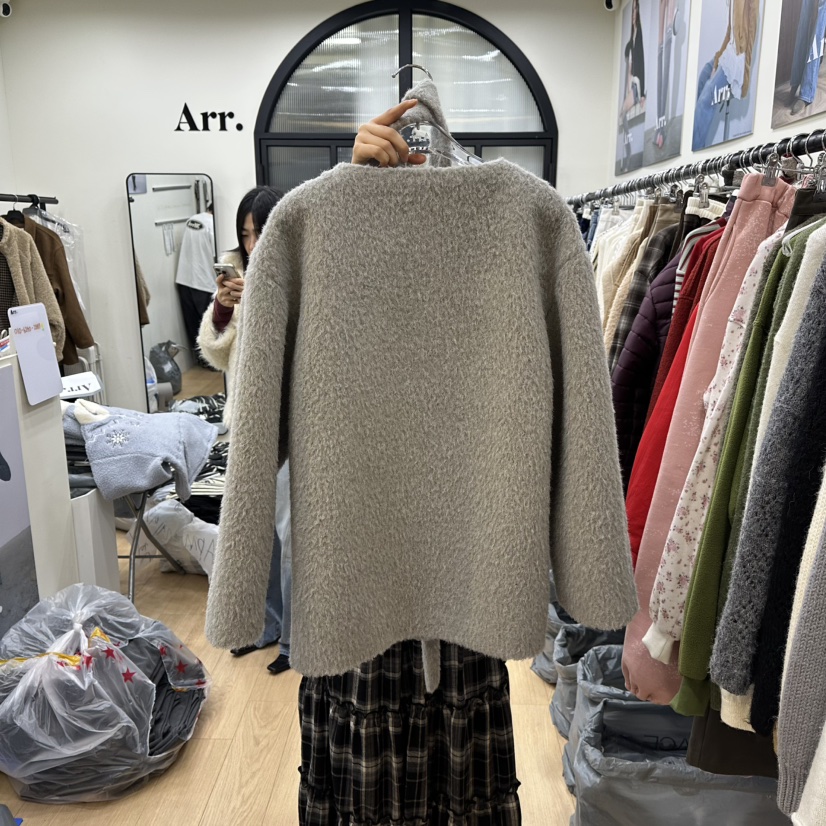 ARR韓國代購㊣女裝新款25秋冬職業真品人氣休閑熱賣夾克含脖帶ARR夾克