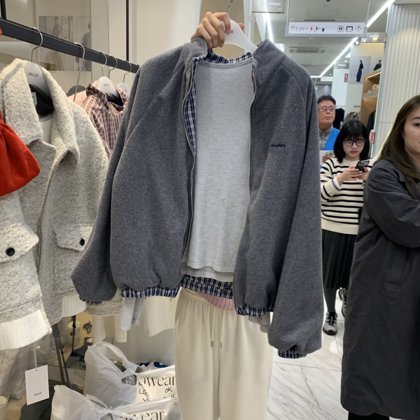 RUMIRU/AWEAR東大門㊣實拍女裝新品時尚夾克不含內搭雙面抓絨awear/RUMIRU夾克