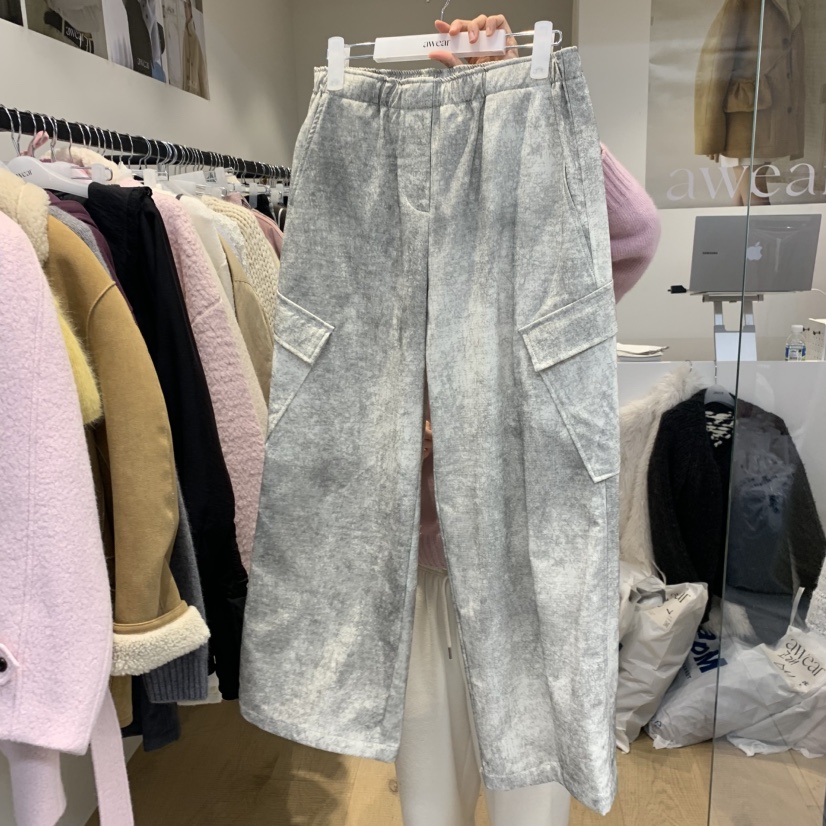 RUMIRU/AWEAR韓國代購㊣女士新款熱賣職業真品人氣休閑褲加絨awear/RUMIRU休閑褲圖色1