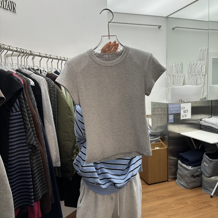 GABIZON韓國直郵㊣女裝新款人氣25秋冬熱賣推薦T恤安哥拉羊毛GABIZONT恤圖色3