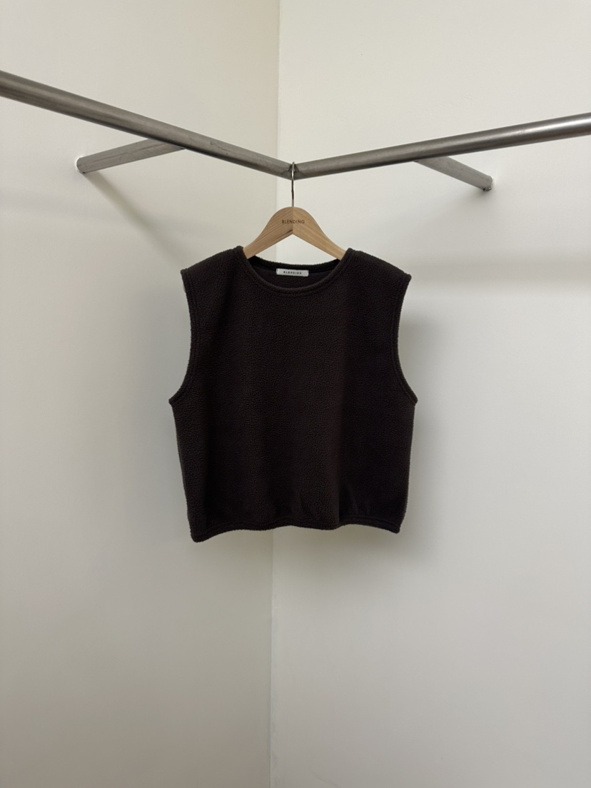 BLENDING-p韓國直郵㊣女士新款人氣真品休閑熱賣25秋冬馬甲抓絨BLENDING-p馬甲圖色3