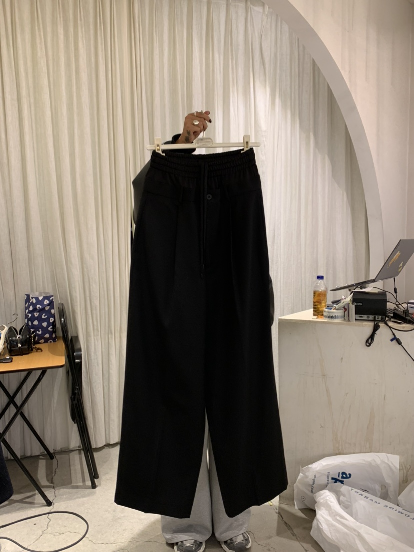 PAPERMOON東大門㊣直郵女士新款時尚真品人氣熱賣休閑褲闊腿褲paper moon休閑褲圖色1