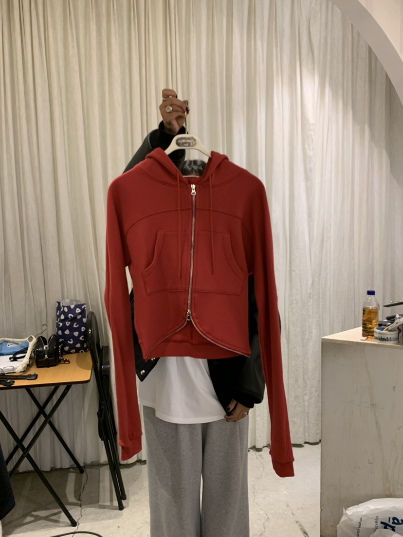 PAPERMOON東大門㊣實拍女裝新款時尚職業夾克連帽拉鏈衫圓領paper moon夾克圖色4