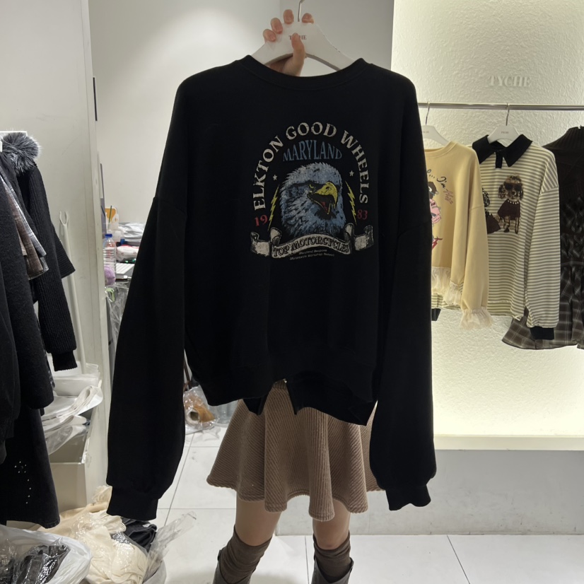 TYCHE韓國代購㊣女裝新款熱賣休閑人氣推薦真品職業衛衣加絨TYCHE衛衣圖色2