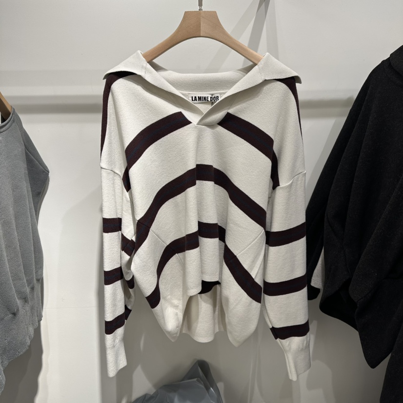 LAMINEDOR韓國直郵㊣女裝新款職業時尚推薦熱賣25秋冬人氣衛衣LA MINE DOR衛衣圖色1