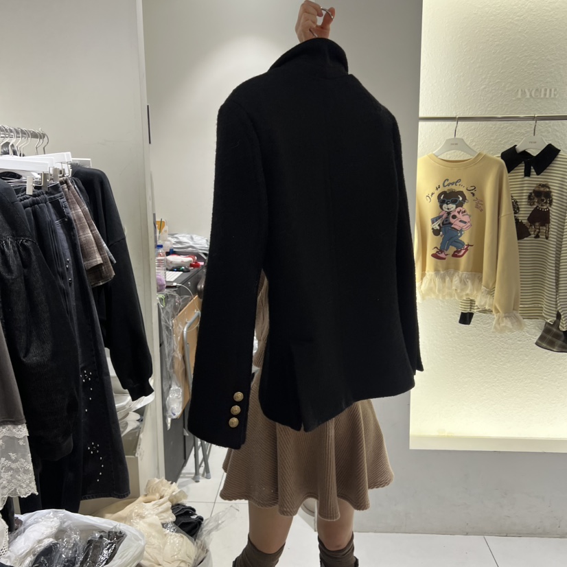 TYCHE韓國直郵㊣女裝新款職業25秋冬休閑熱賣時尚夾克涂層雙層TYCHE夾克