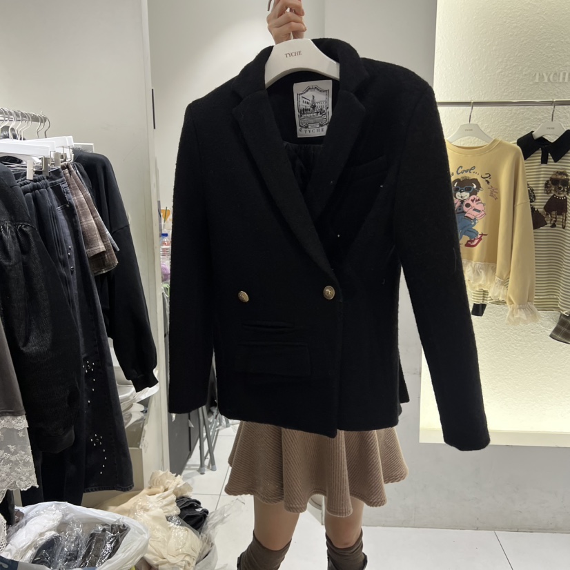 TYCHE韓國直郵㊣女裝新款職業25秋冬休閑熱賣時尚夾克涂層雙層TYCHE夾克圖色2