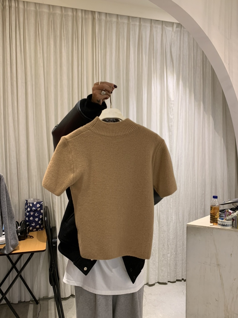 PAPERMOON韓國直郵㊣女士新款25秋冬熱賣推薦時尚T恤羊絨高領paper moonT恤