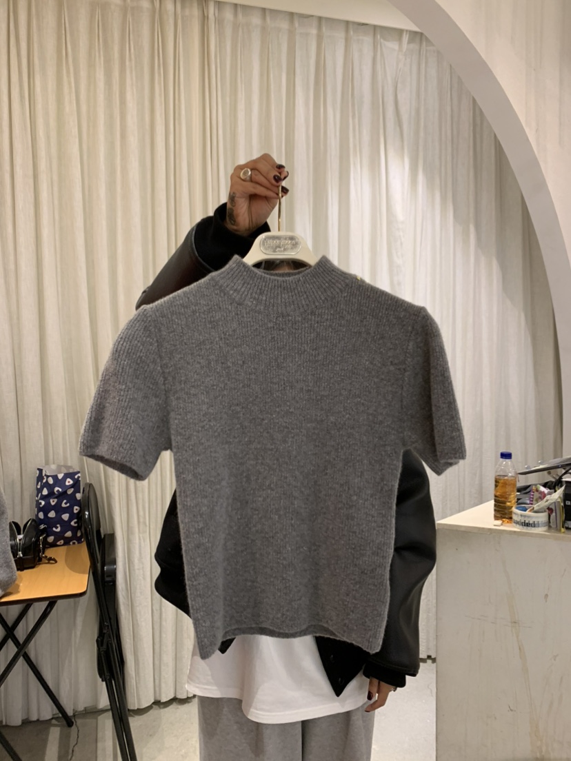 PAPERMOON韓國直郵㊣女士新款25秋冬熱賣推薦時尚T恤羊絨高領paper moonT恤圖色2