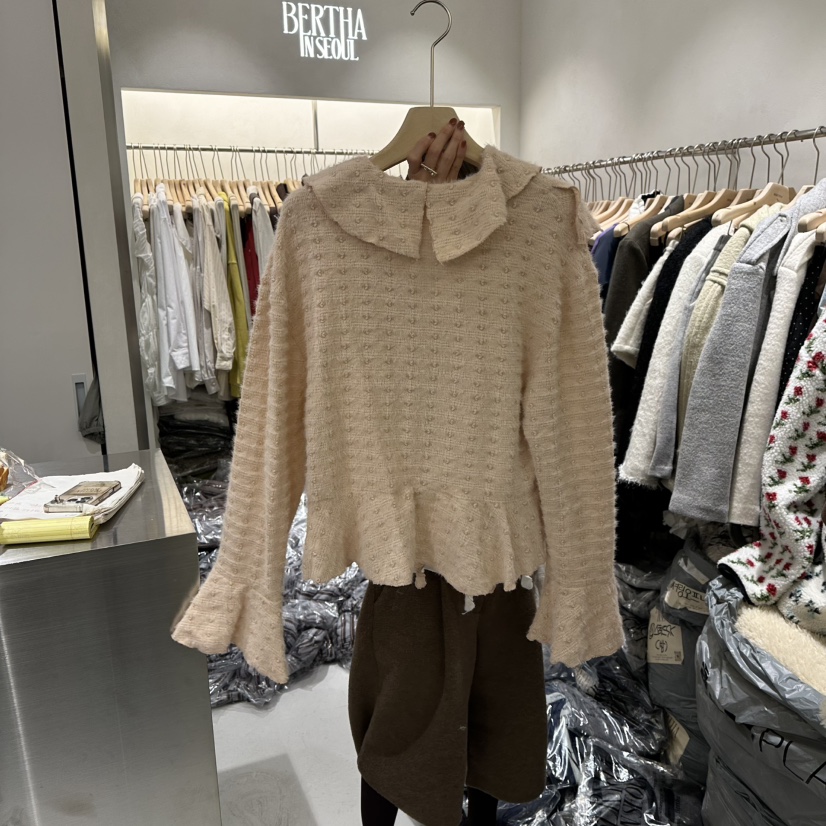BERTHA東大門㊣代購女士新品人氣職業25秋冬襯衫蕾絲衫皮草BERTHA襯衫/蕾絲衫