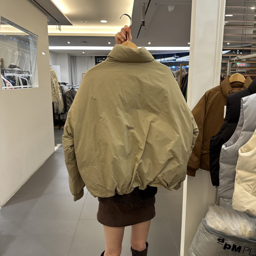 NOWHERE韓國直郵㊣女士新品休閑人氣職業時尚短款羽絨服復古NOWHERE短款羽絨服