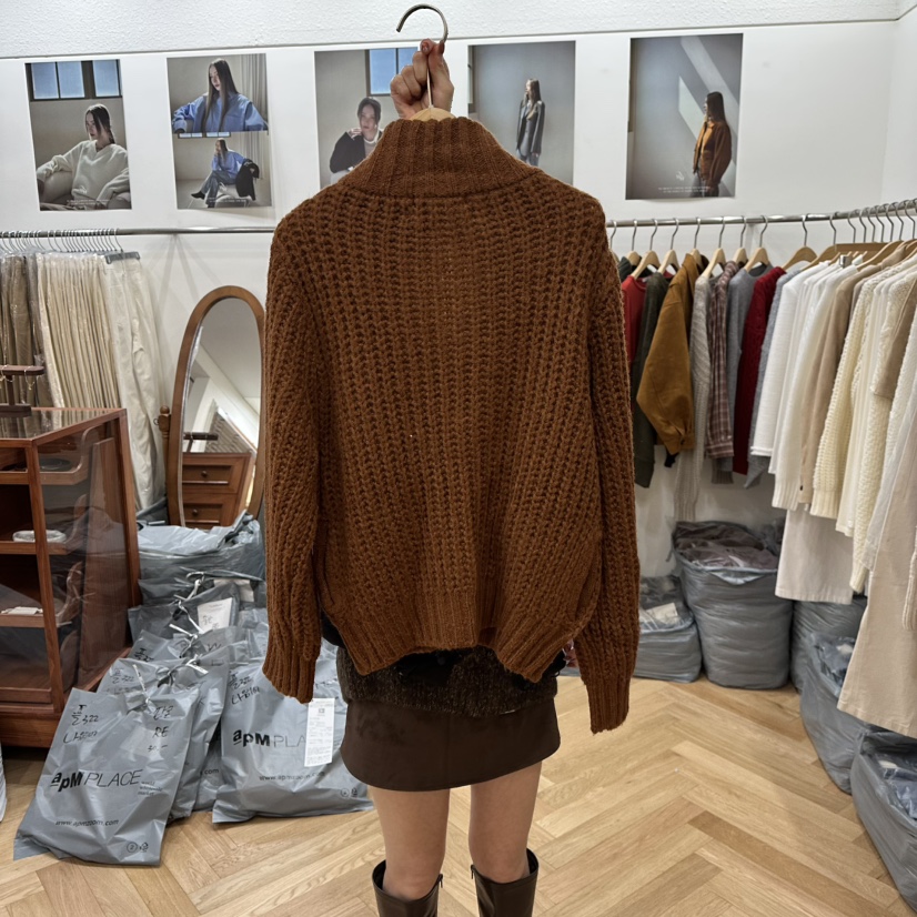 NOWHERE東大門㊣直郵女裝新品時尚熱賣休閑職業人氣針織衫拉鏈NOWHERE針織衫