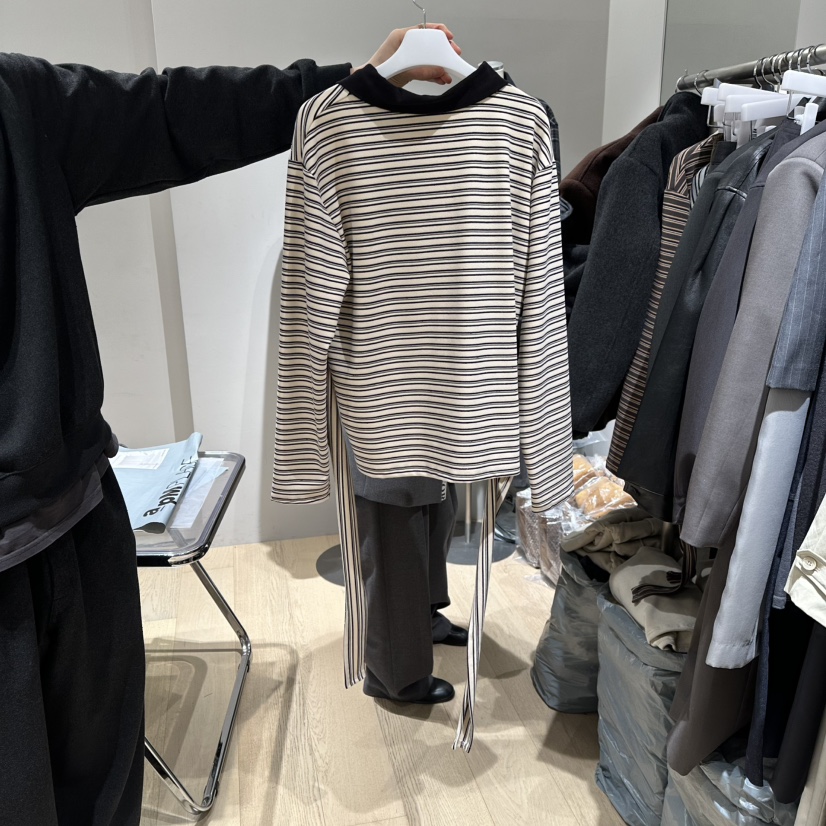 FAVOR-P韓國代購㊣女裝新款職業真品25秋冬推薦人氣長袖T恤FAVOR-P長袖T恤